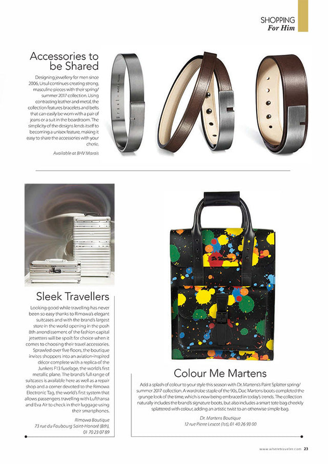 Les bracelets homme Ursul dans le Magazine WHERE