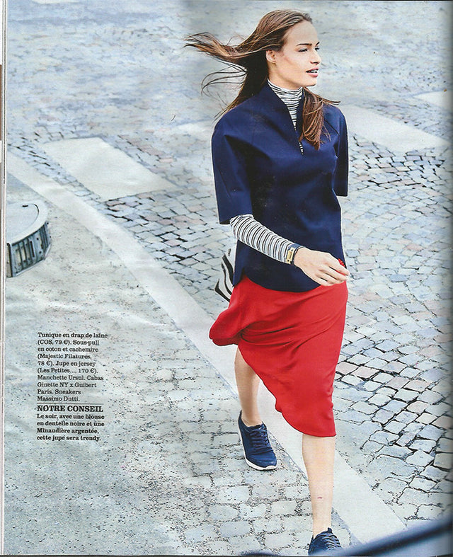 La manchette cuir noir "Embrace.26" dans le magazine VERSION FEMINA