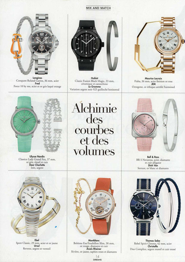 Le jonc femme "REVERSE" dans le magazine MONTRES MAGAZINE