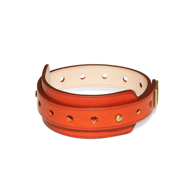 bracelet cuir rouge sienne