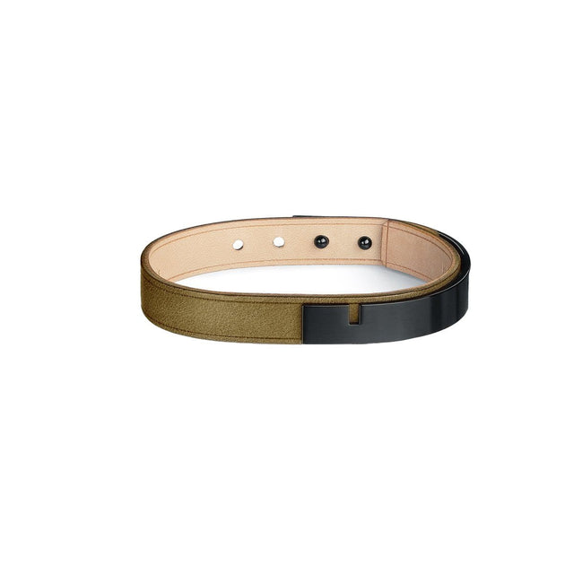 Gray leather bracelet for men | U’TURN