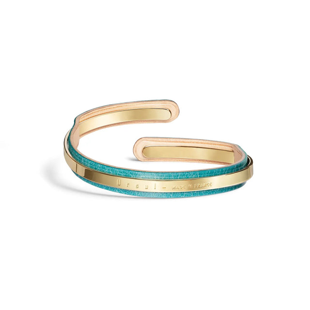 bracelet cuir turquoise