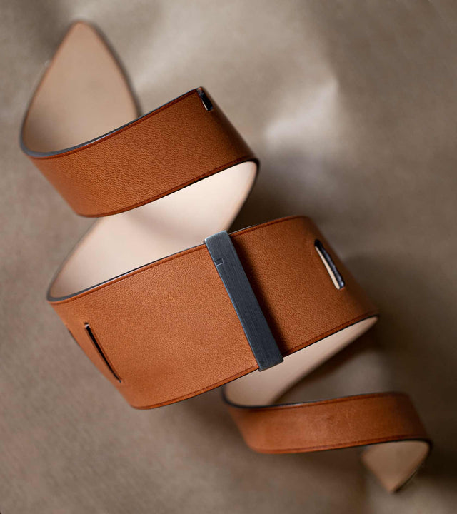 bracelet de force cuir camel