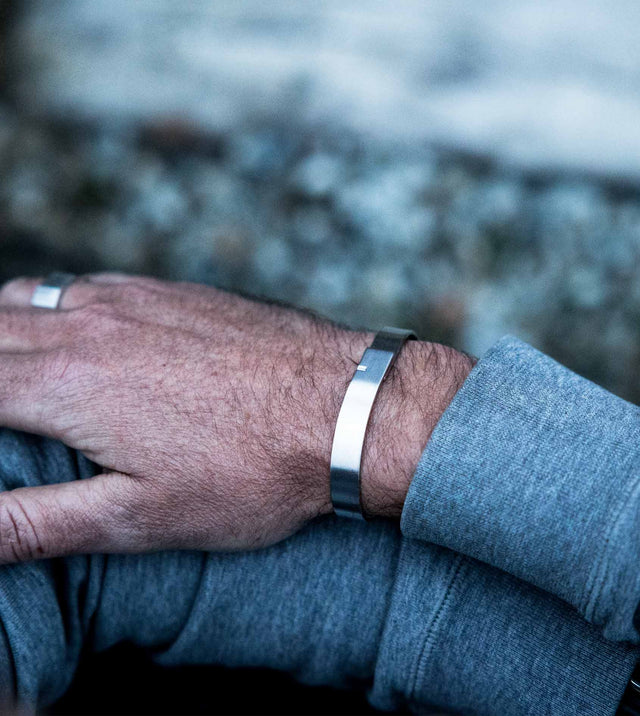 bracelet jonc homme argent ursul