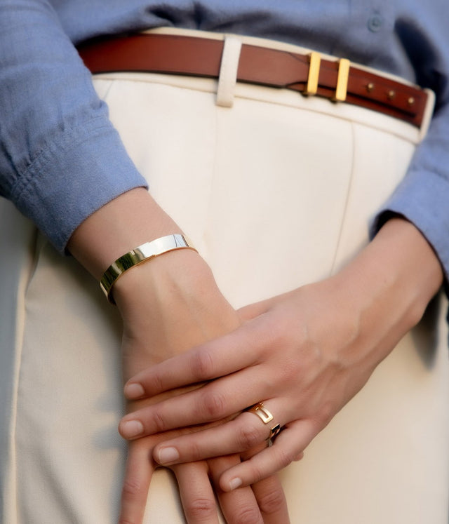 Silver & Vermeil bangle duo | SATURNE