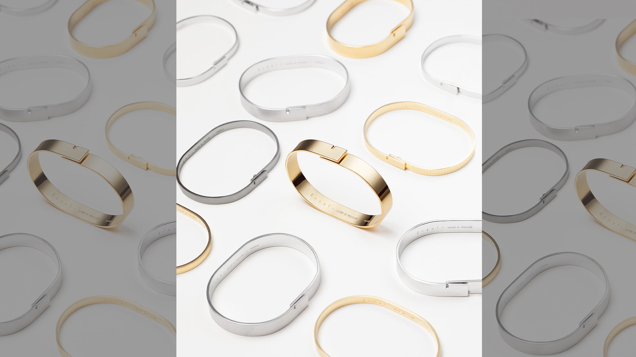 Jonc SATURNE – Bracelet jonc ovoïde au design minimal, Ursul Paris