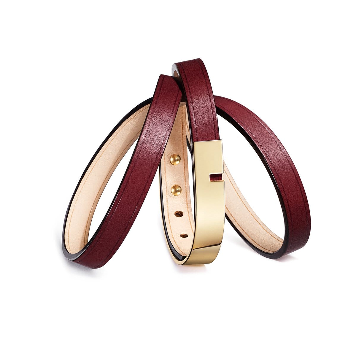 bracelet bordeaux en cuir