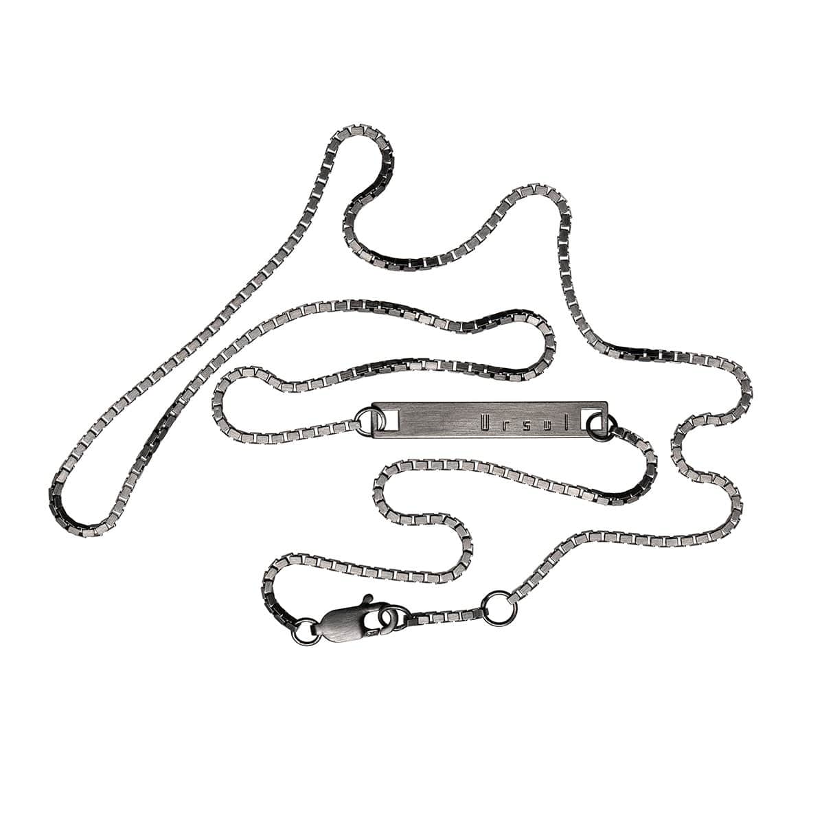 Men dark silver chain | SLIM