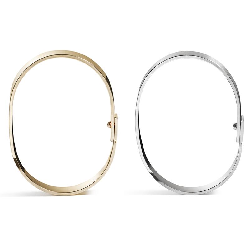 Bangle bracelets duo - silver and gold | SATURNE.5