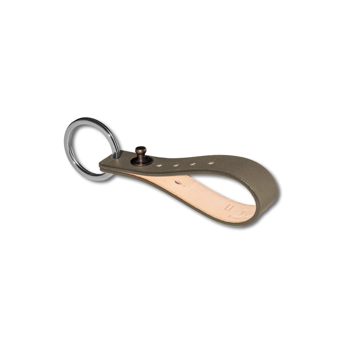 Personalized khaki keyring | U'KEEP