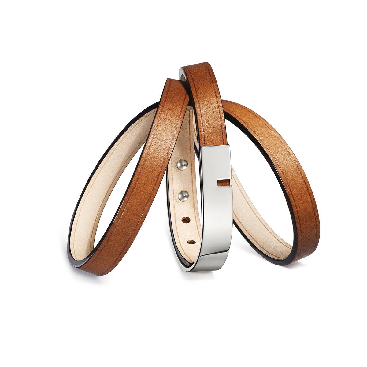 Camel leather bracelet | U-TURN TRIPLE