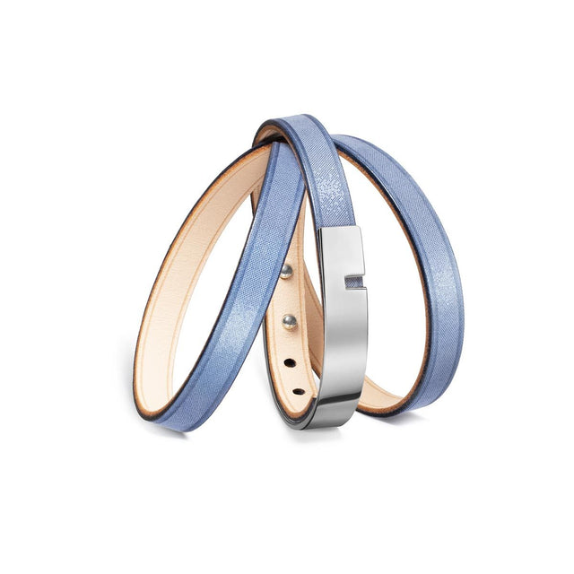 Iridescent sky blue bracelet | U-TURN TRIPLE