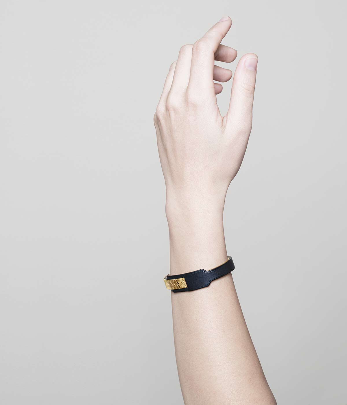 Black cuff bracelet, APOPHIS n ° 8