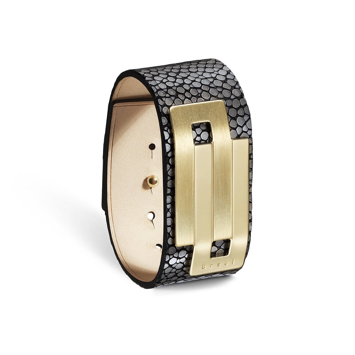 Bracelet Galuchat, Manchette Cuir Femme | URSUL embrace