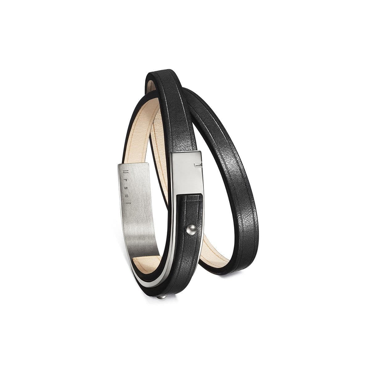 bracelet-rock-femme-clouté-noir-argent