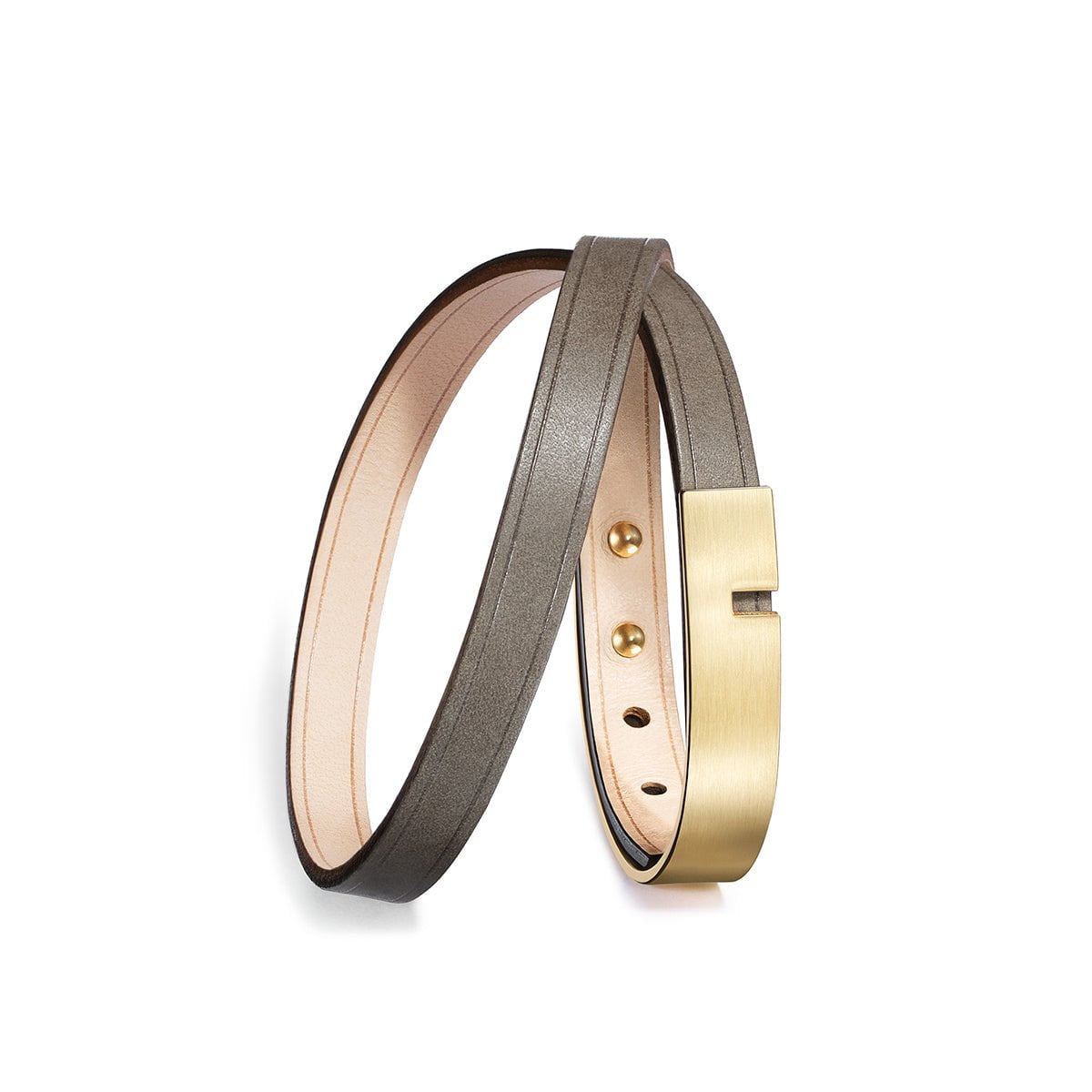 bracelet double tour silex or