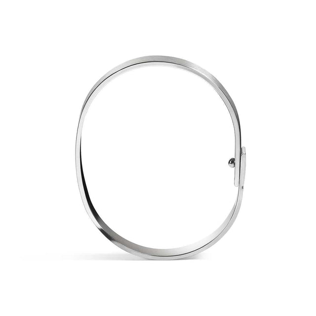 Jonc homme argent mat