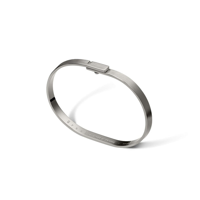 Men dark silver bangle SATURNE 5