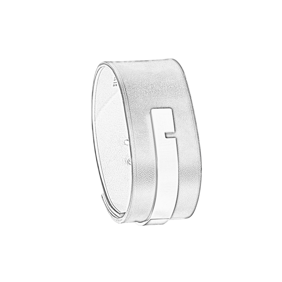 Interchangeable cuff leather strap for U'TURN bracelet