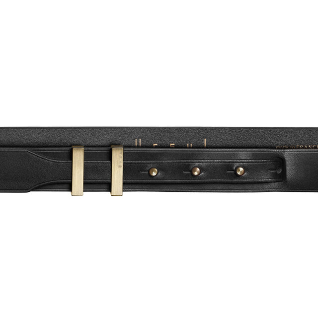 ceinture fine noir dorée Spartiate