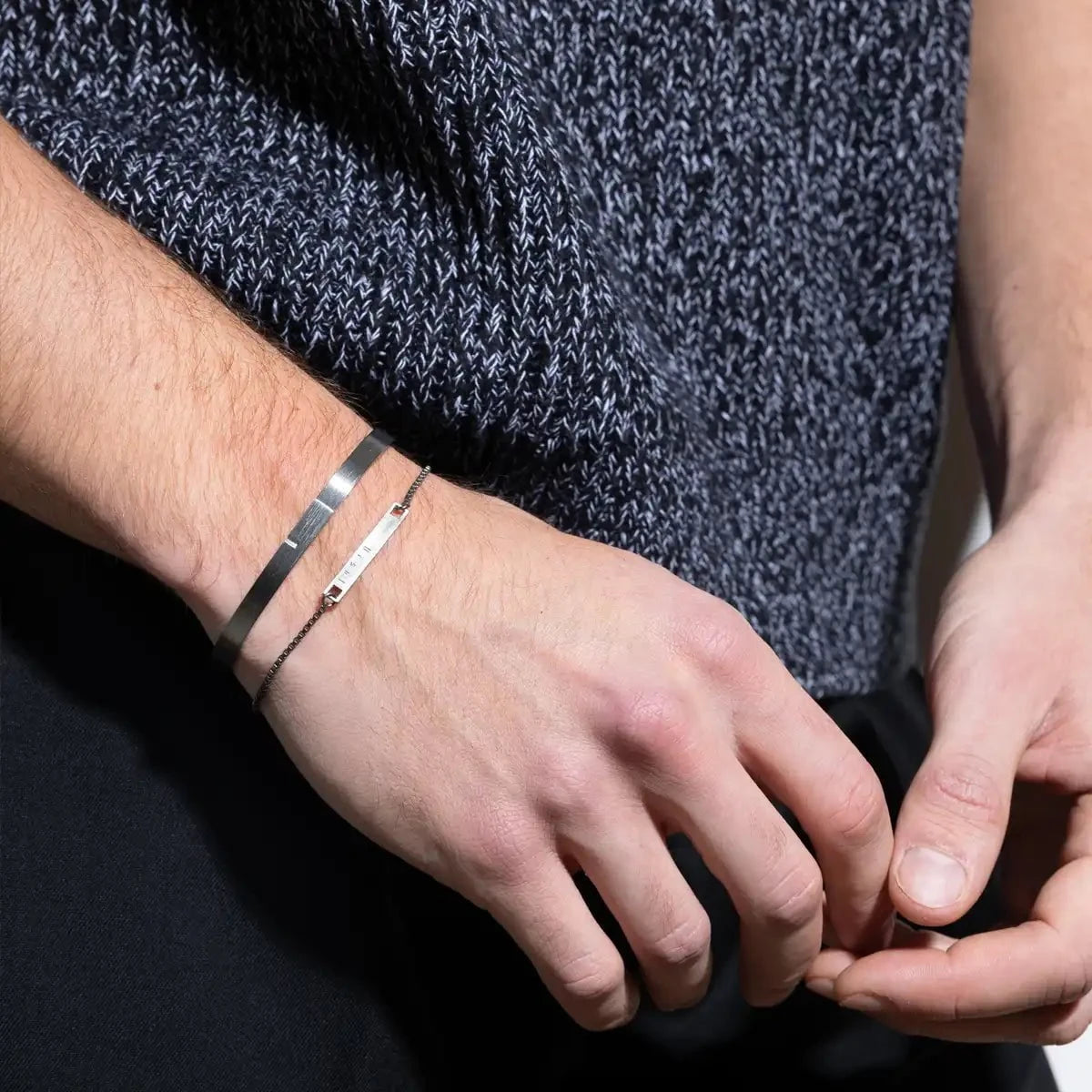 bracelet chaîne argent homme