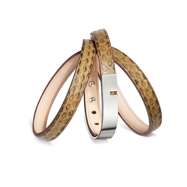 Natural python leather bracelet | U'TURN TRIPLE