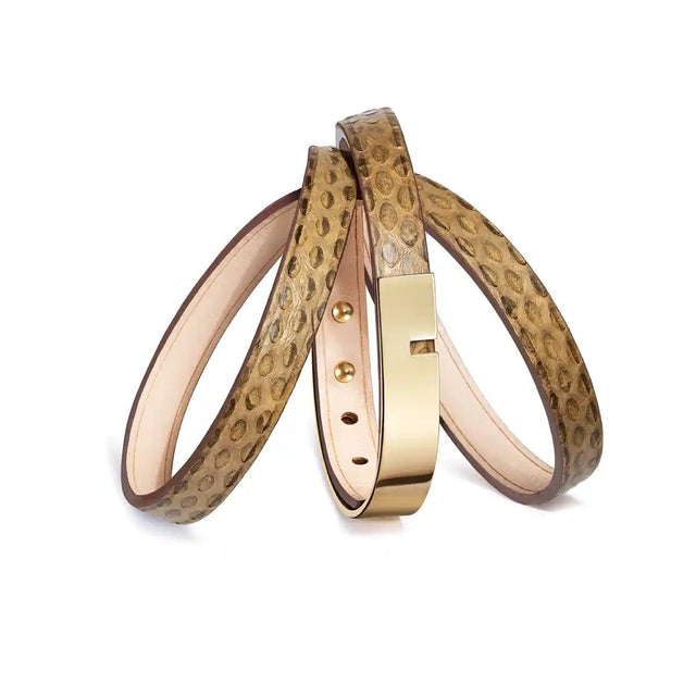 Natural python leather bracelet | U'TURN TRIPLE