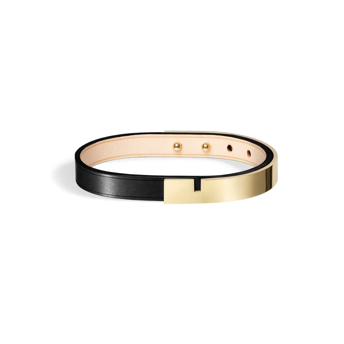 Bracelet Homme En Cuir Ursul - Tour Simple - Acier Poli - Marque De Luxe Faite Main à Paris - Neuf Avec étiquettes