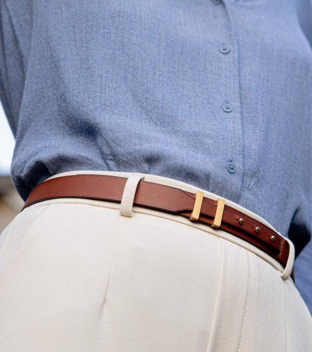 Thin brown and gold belt | SPARTIATE.24