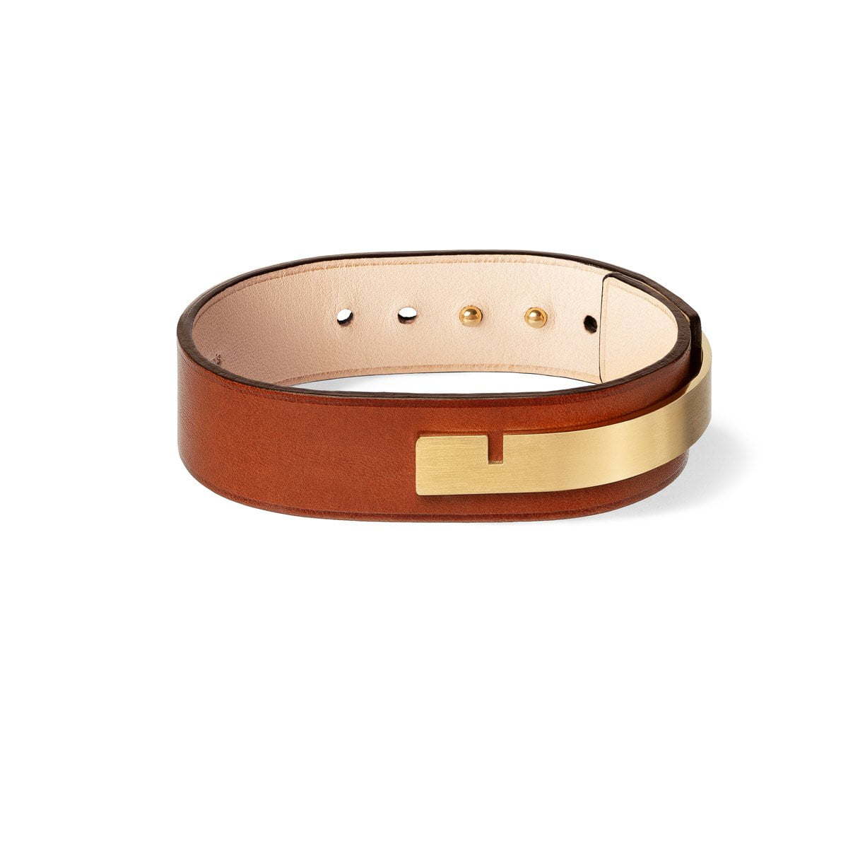 bracelet homme marron or