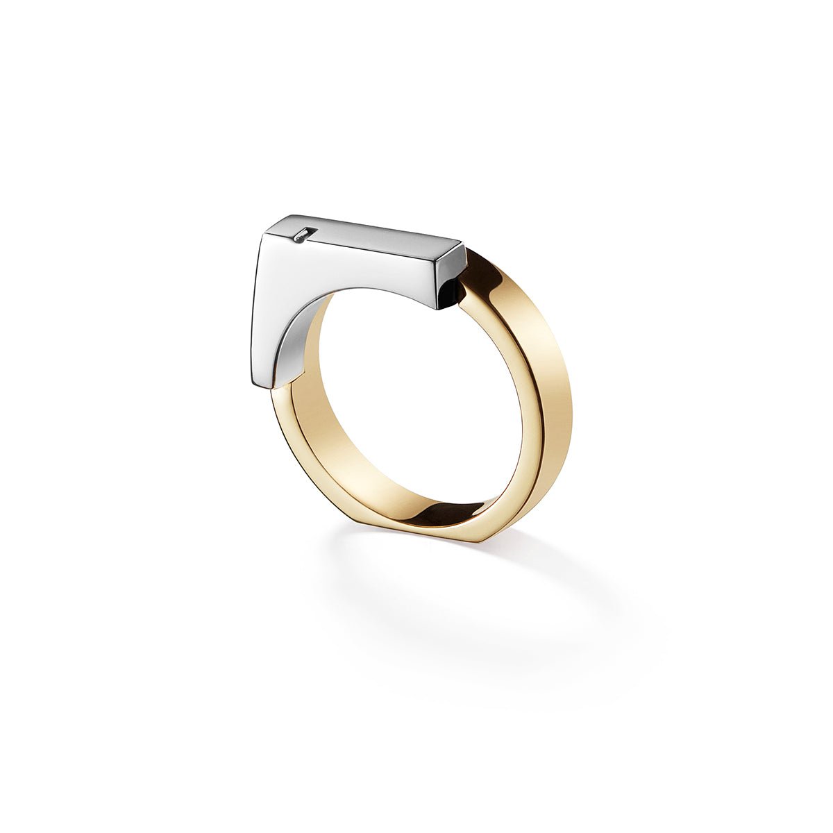 Women signet ring gold and silver UNITY