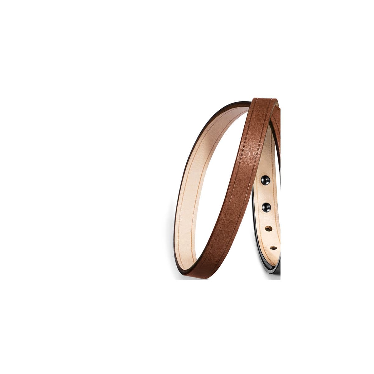 Interchangeable double wrap leather strap, U-TURN bracelet