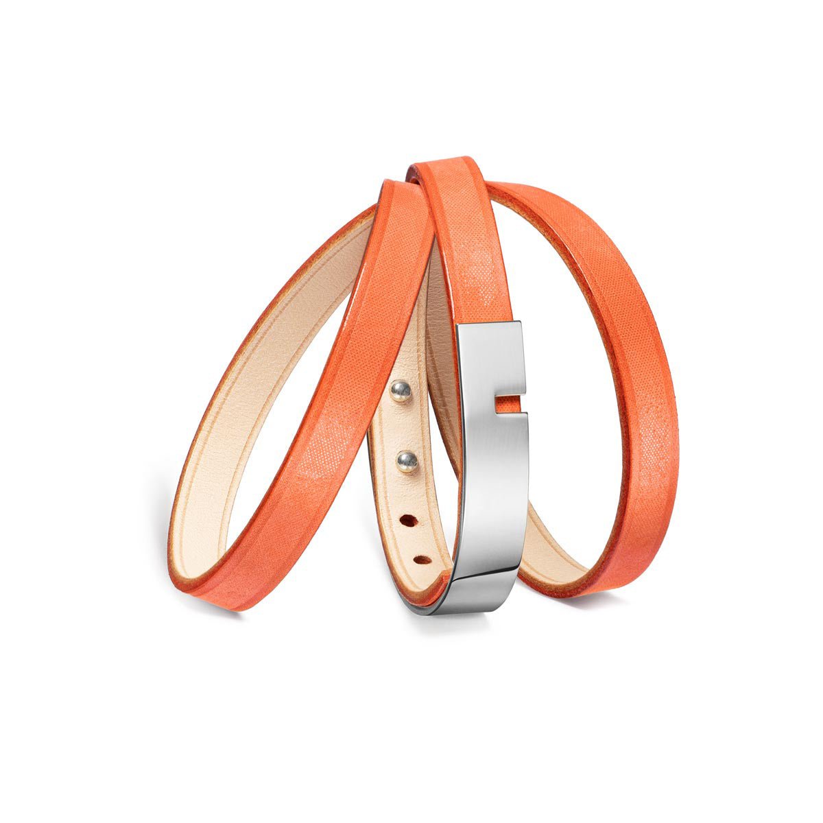 Hermes orange leather on sale bracelet