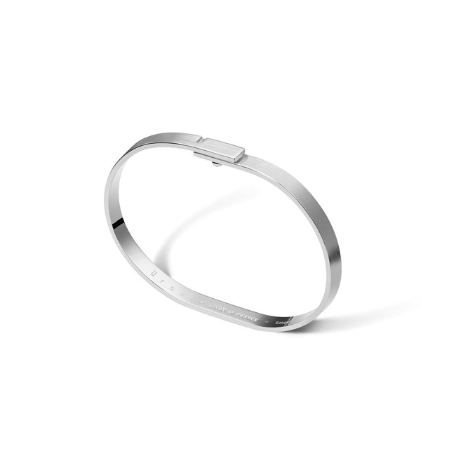 Men silver bangle bracelet | SATURNE 5